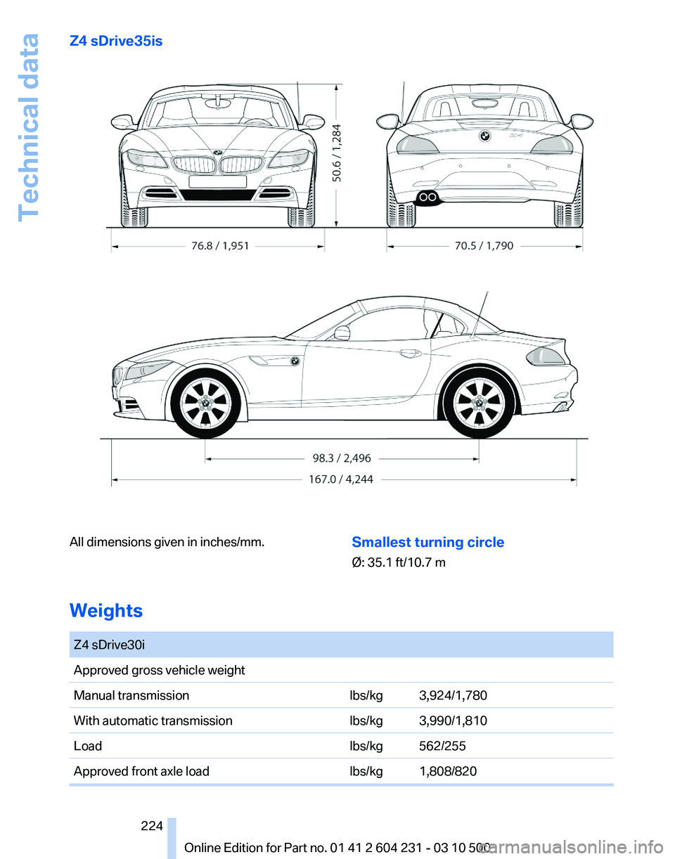 BMW Z4 SDRIVE35IS 2011  Owners Manual 