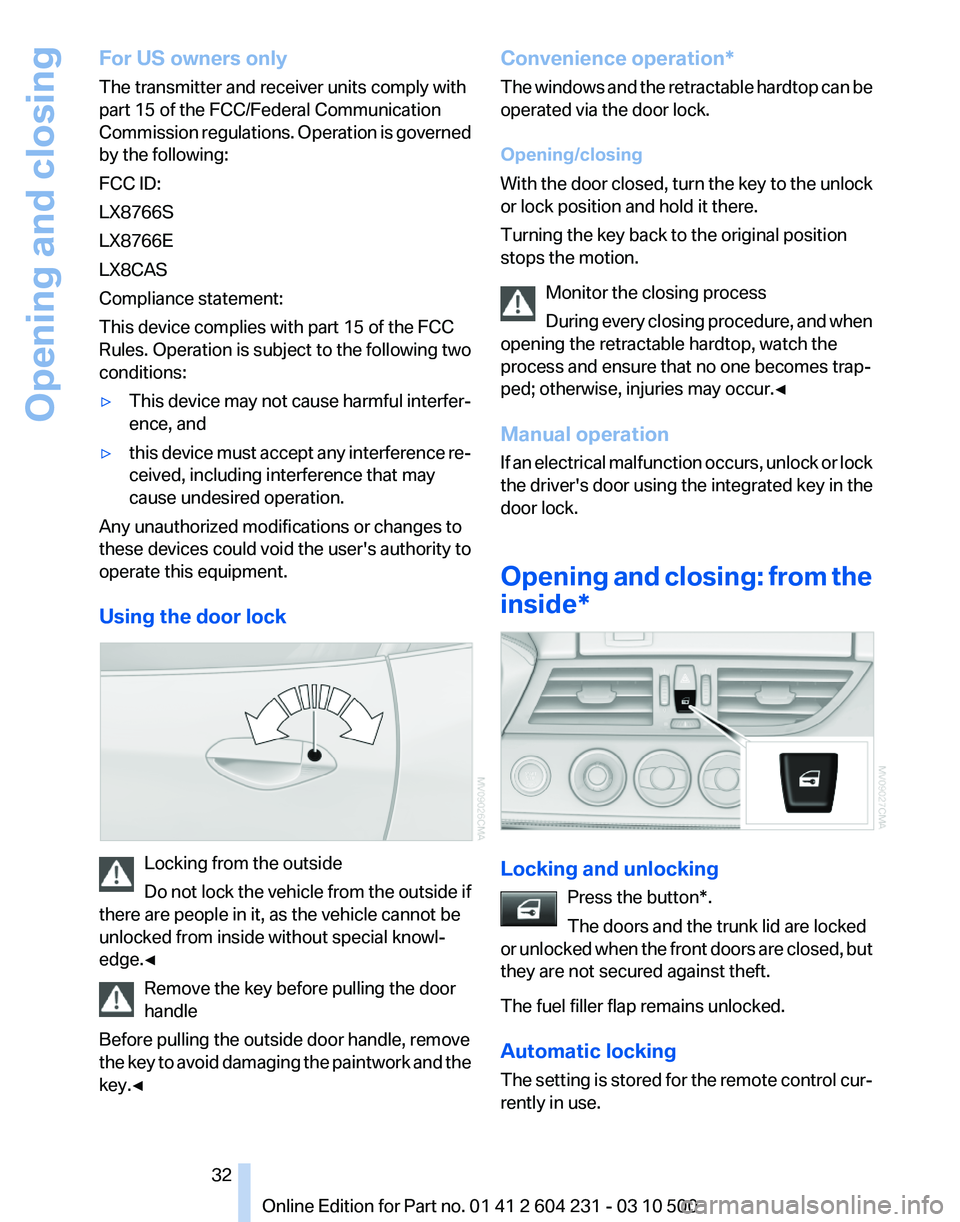 BMW Z4 SDRIVE35IS 2011  Owners Manual 