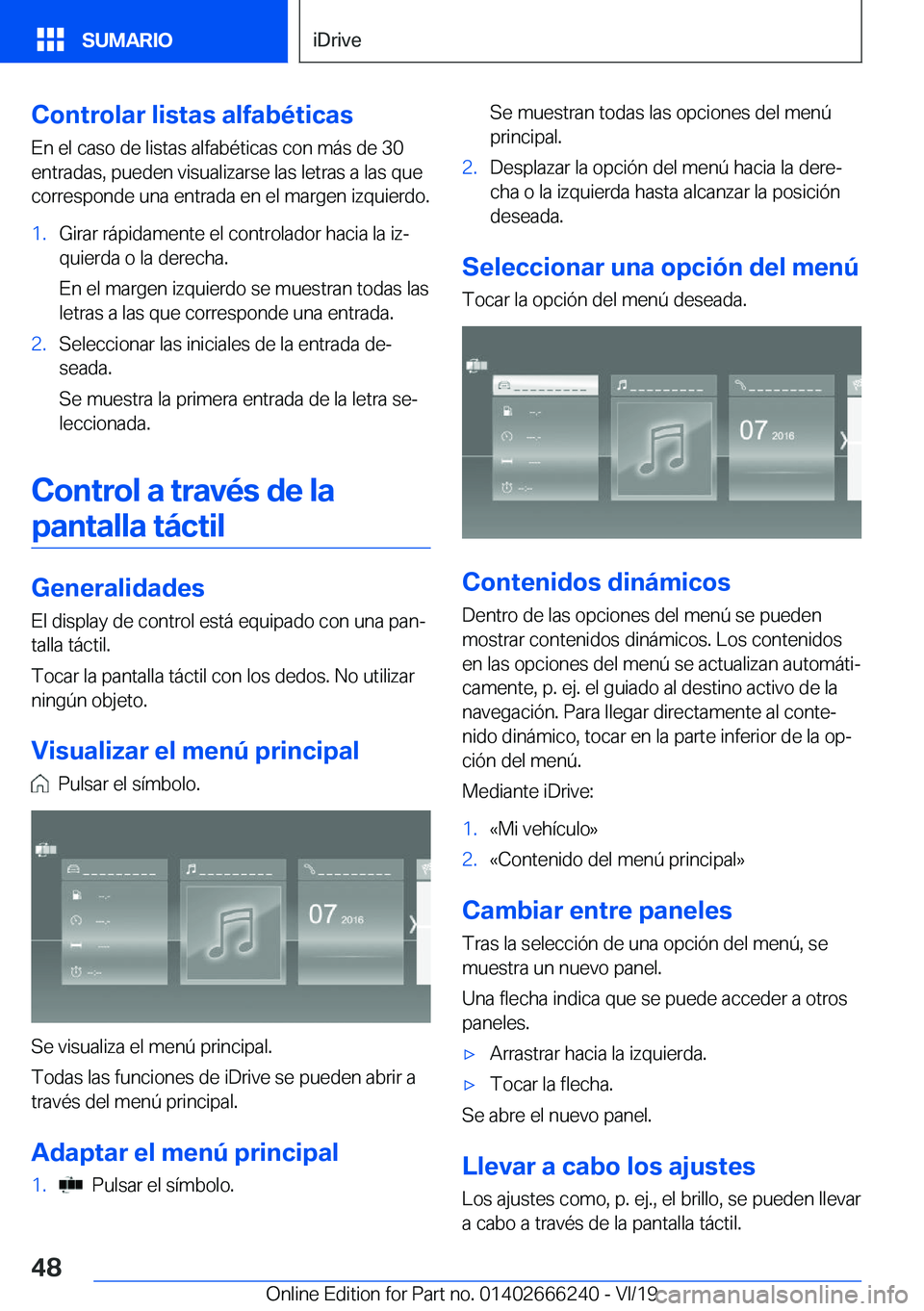 BMW 2 SERIES COUPE 2020  Manuales de Empleo (in Spanish) �C�o�n�t�r�o�l�a�r��l�i�s�t�a�s��a�l�f�a�b�
