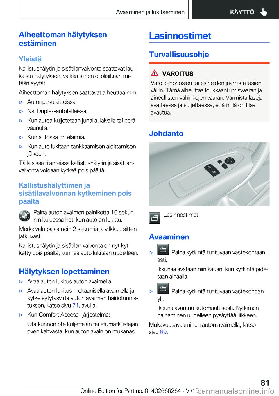 BMW 2 SERIES COUPE 2020  Omistajan Käsikirjat (in Finnish) �A�i�h�e�e�t�t�o�m�a�n��h�