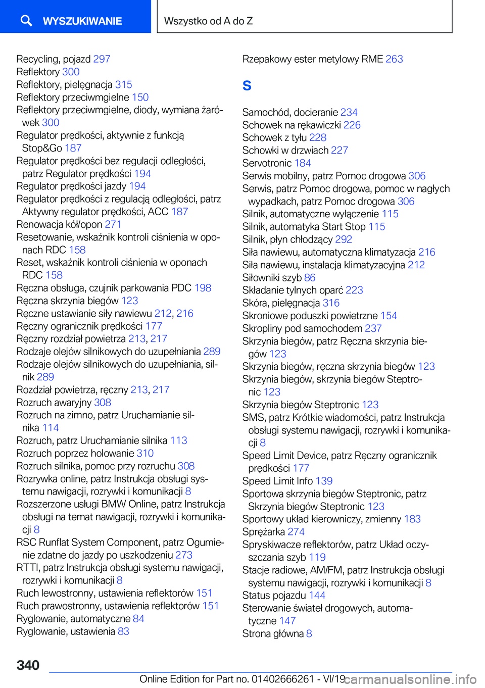 BMW 2 SERIES COUPE 2020  Instrukcja obsługi (in Polish) �R�e�c�y�c�l�i�n�g�,��p�o�j�a�z�d��2�9�7�
�R�e�f�l�e�k�t�o�r�y� �3�0�0�
�R�e�f�l�e�k�t�o�r�y�,��p�i�e�l�