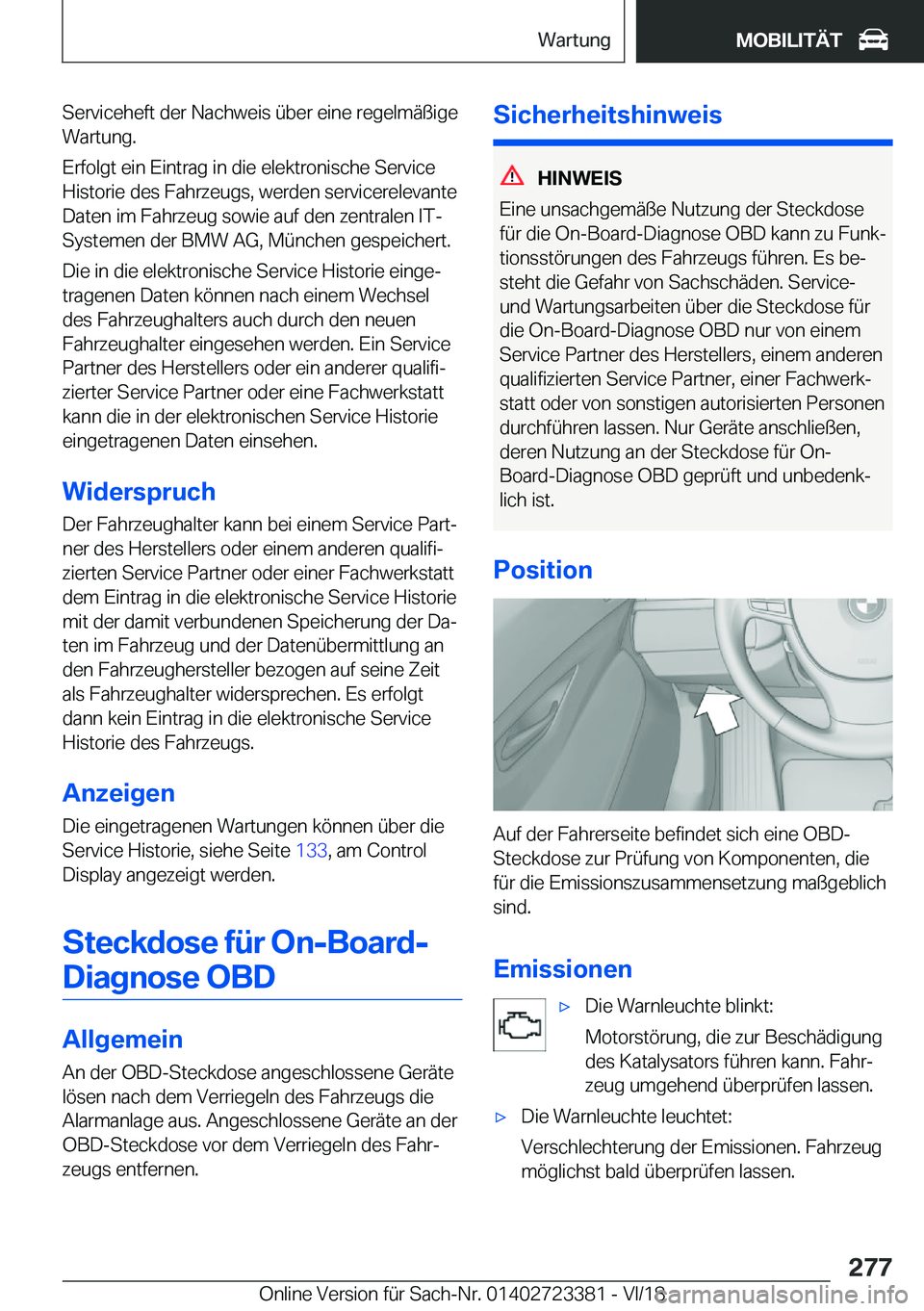 BMW 2 SERIES COUPE 2019  Betriebsanleitungen (in German) �S�e�r�v�i�c�e�h�e�f�t��d�e�r��N�a�c�h�w�e�i�s��