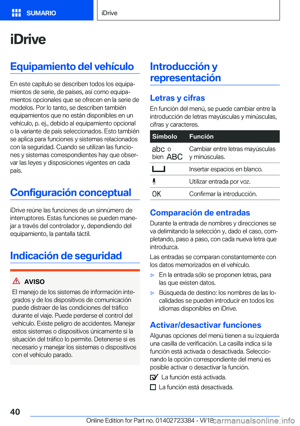 BMW 2 SERIES COUPE 2019  Manuales de Empleo (in Spanish) �i�D�r�i�v�e�E�q�u�i�p�a�m�i�e�n�t�o��d�e�l��v�e�h�