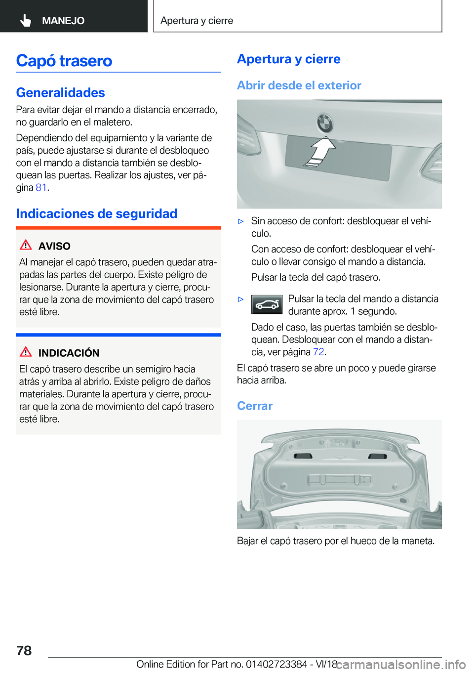 BMW 2 SERIES COUPE 2019  Manuales de Empleo (in Spanish) �C�a�p�