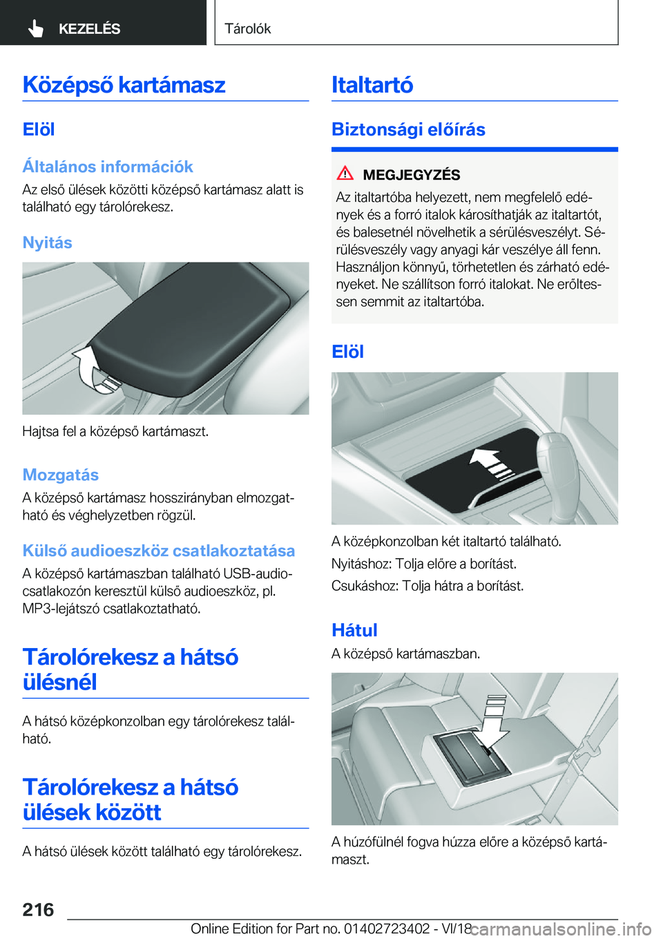 BMW 2 SERIES COUPE 2019  Kezelési útmutató (in Hungarian) �K�