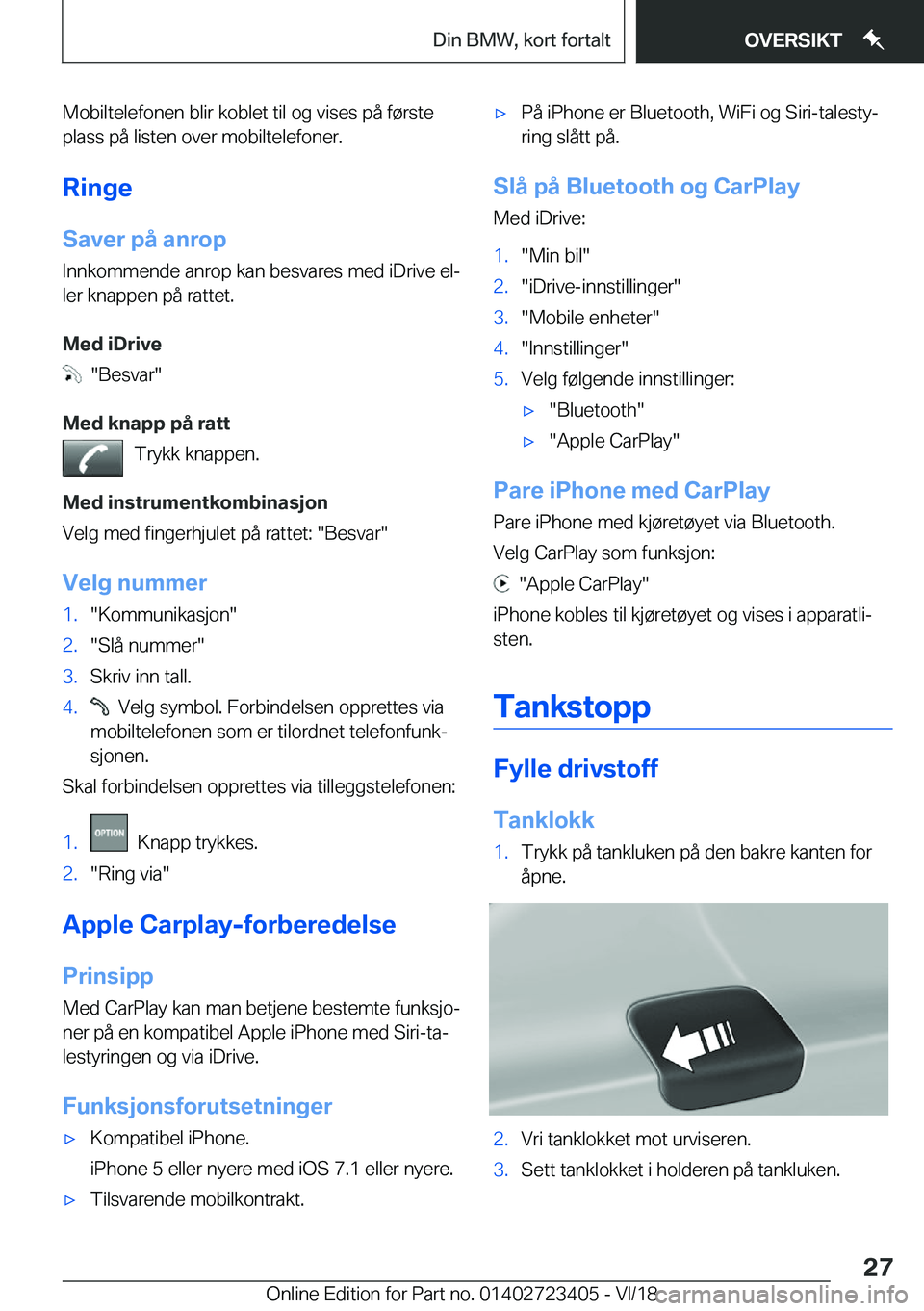BMW 2 SERIES COUPE 2019  InstruksjonsbØker (in Norwegian) �M�o�b�i�l�t�e�l�e�f�o�n�e�n��b�l�i�r��k�o�b�l�e�t��t�i�l��o�g��v�i�s�e�s��p�å��f�