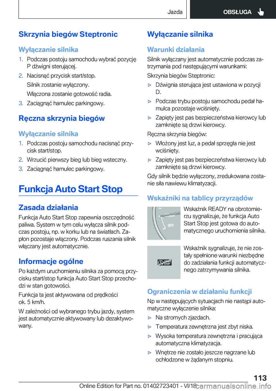 BMW 2 SERIES COUPE 2019  Instrukcja obsługi (in Polish) �S�k�r�z�y�n�i�a��b�i�e�g�