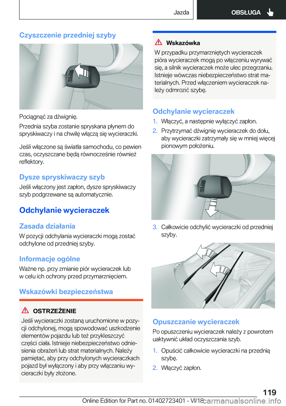 BMW 2 SERIES COUPE 2019  Instrukcja obsługi (in Polish) �C�z�y�s�z�c�z�e�n�i�e��p�r�z�e�d�n�i�e�j��s�z�y�b�y
�P�o�c�i�