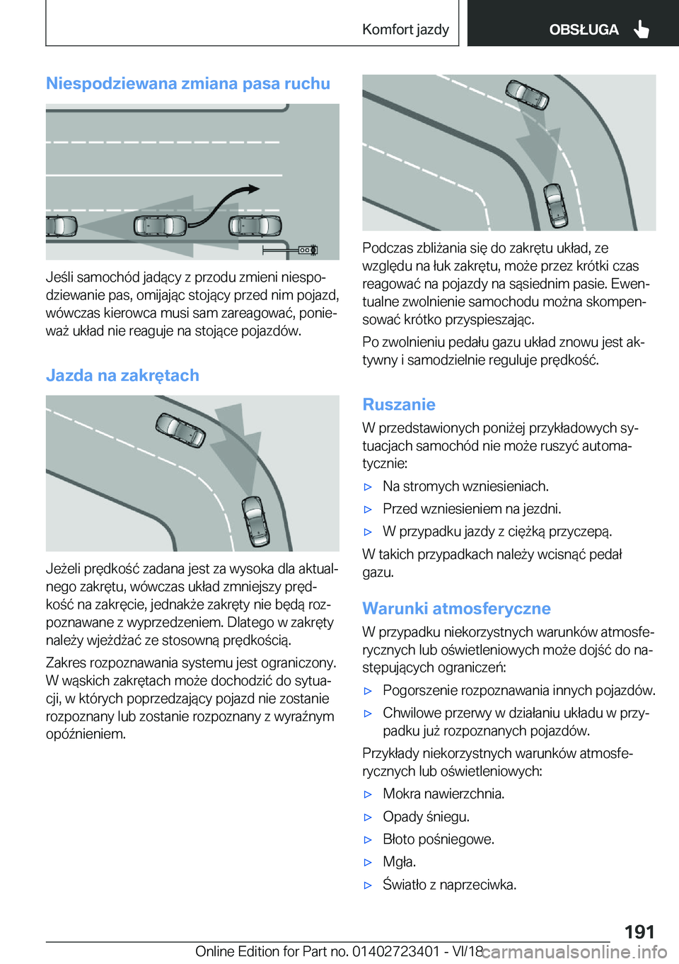 BMW 2 SERIES COUPE 2019  Instrukcja obsługi (in Polish) �N�i�e�s�p�o�d�z�i�e�w�a�n�a��z�m�i�a�n�a��p�a�s�a��r�u�c�h�u
�J�e�l�i��s�a�m�o�c�h�