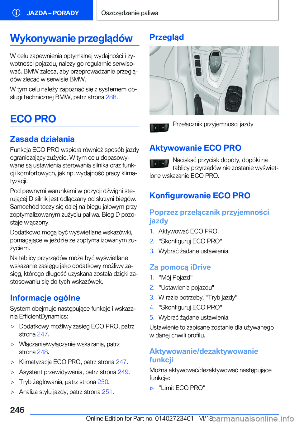 BMW 2 SERIES COUPE 2019  Instrukcja obsługi (in Polish) �W�y�k�o�n�y�w�a�n�i�e��p�r�z�e�g�l�ą�d�