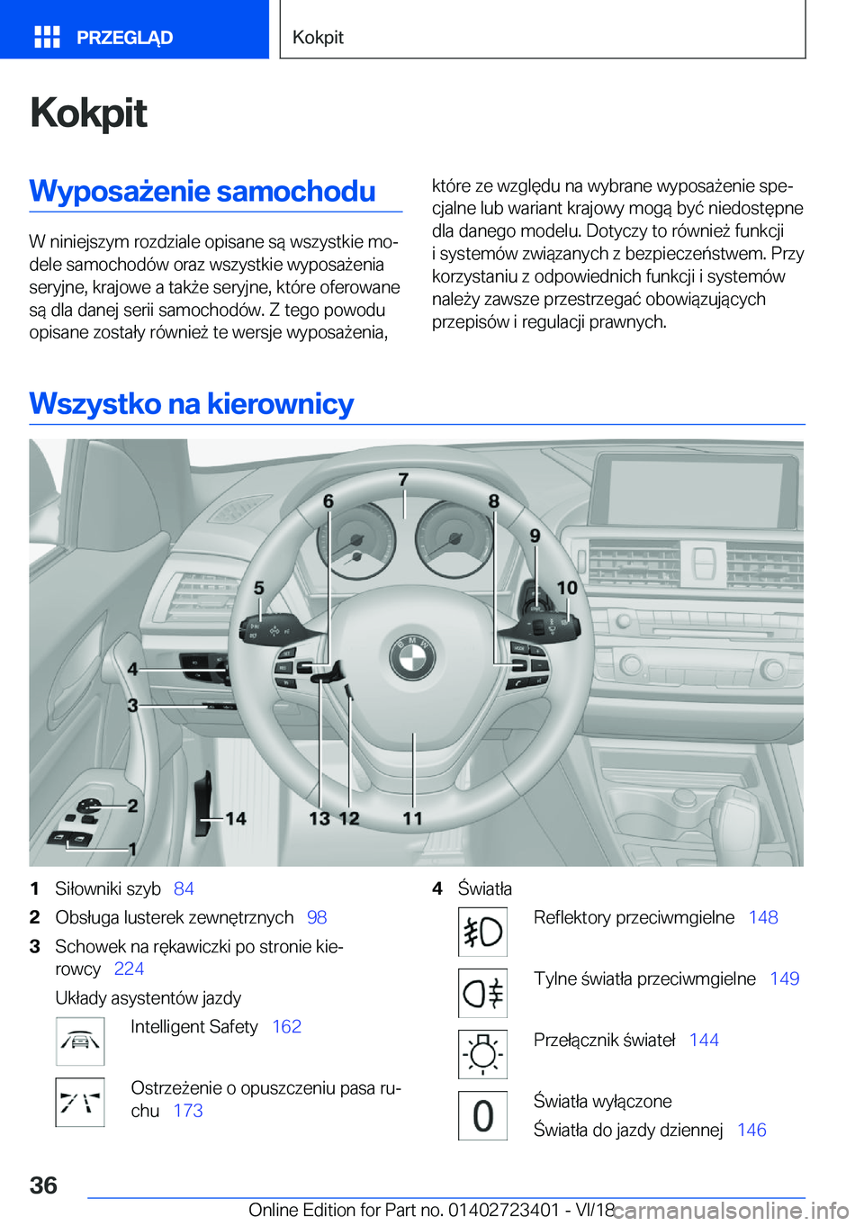 BMW 2 SERIES COUPE 2019  Instrukcja obsługi (in Polish) �K�o�k�p�i�t�W�y�p�o�s�a9�e�n�i�e��s�a�m�o�c�h�o�d�u
�W��n�i�n�i�e�j�s�z�y�m��r�o�z�d�z�i�a�l�e��o�p�i�s�a�n�e��s�