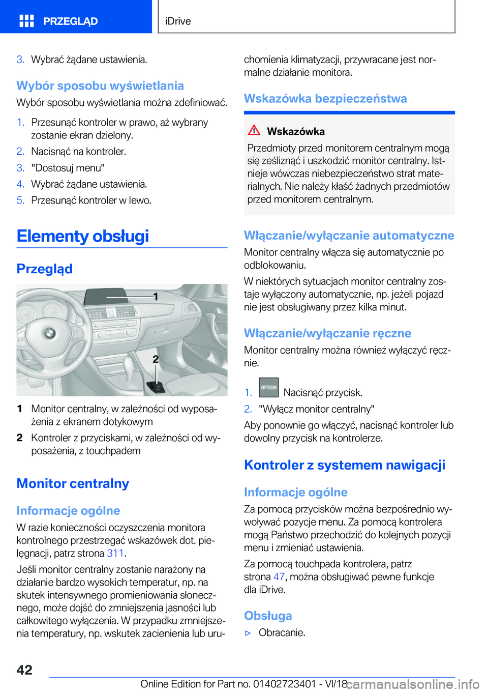 BMW 2 SERIES COUPE 2019  Instrukcja obsługi (in Polish) �3�.�W�y�b�r�a�