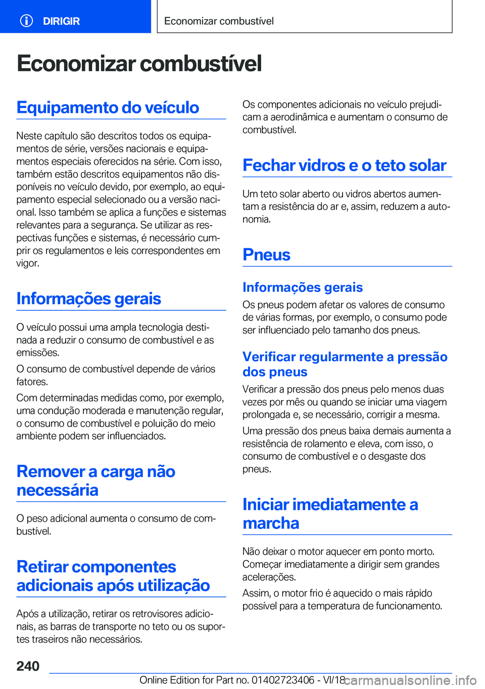 BMW 2 SERIES COUPE 2019  Manual do condutor (in Portuguese) �E�c�o�n�o�m�i�z�a�r��c�o�m�b�u�s�t�
