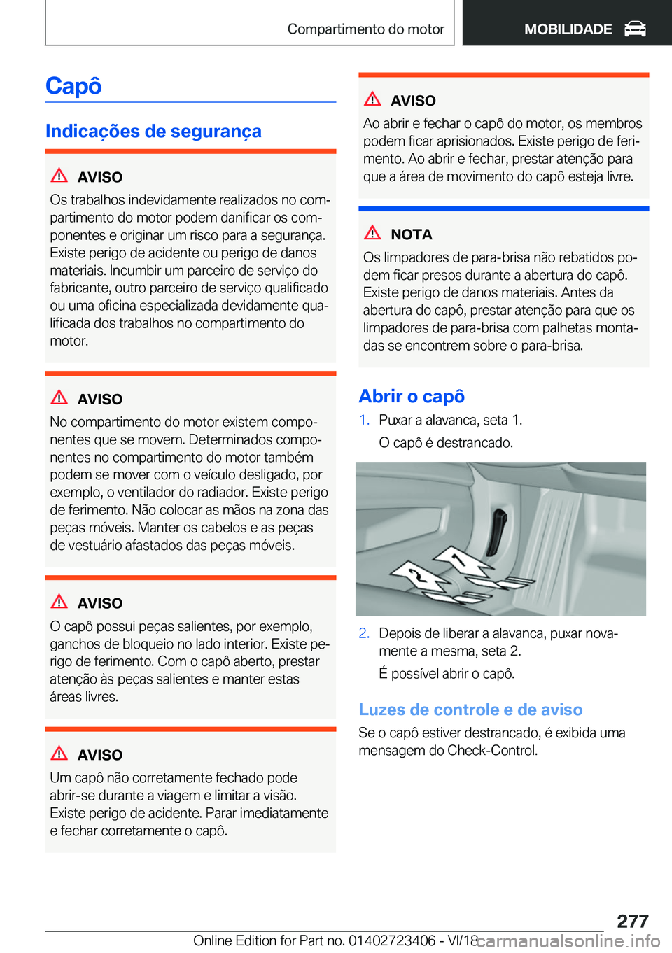 BMW 2 SERIES COUPE 2019  Manual do condutor (in Portuguese) �C�a�p�ô
�I�n�d�i�c�a�