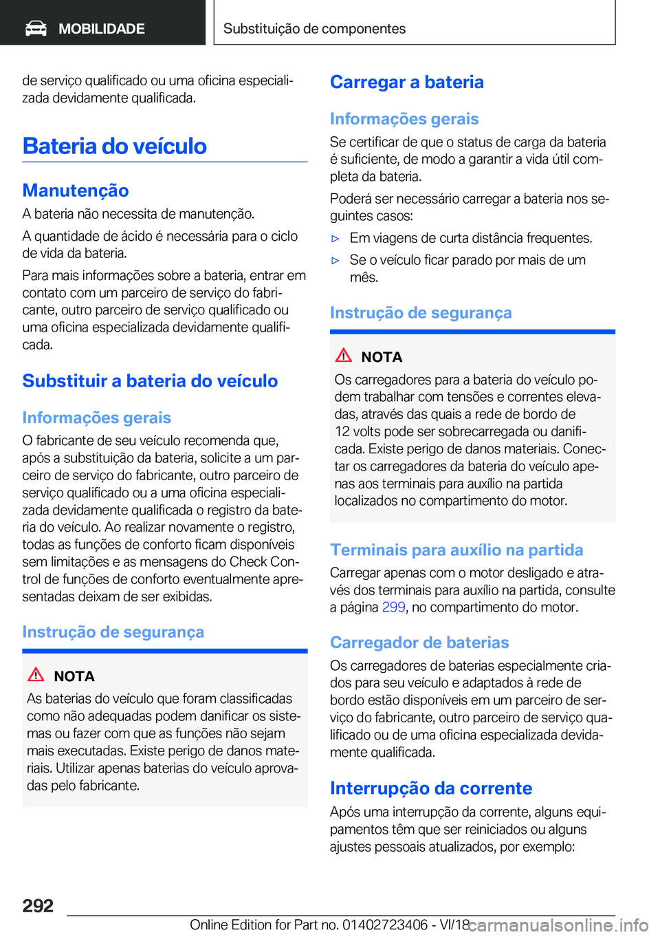 BMW 2 SERIES COUPE 2019  Manual do condutor (in Portuguese) �d�e��s�e�r�v�i�