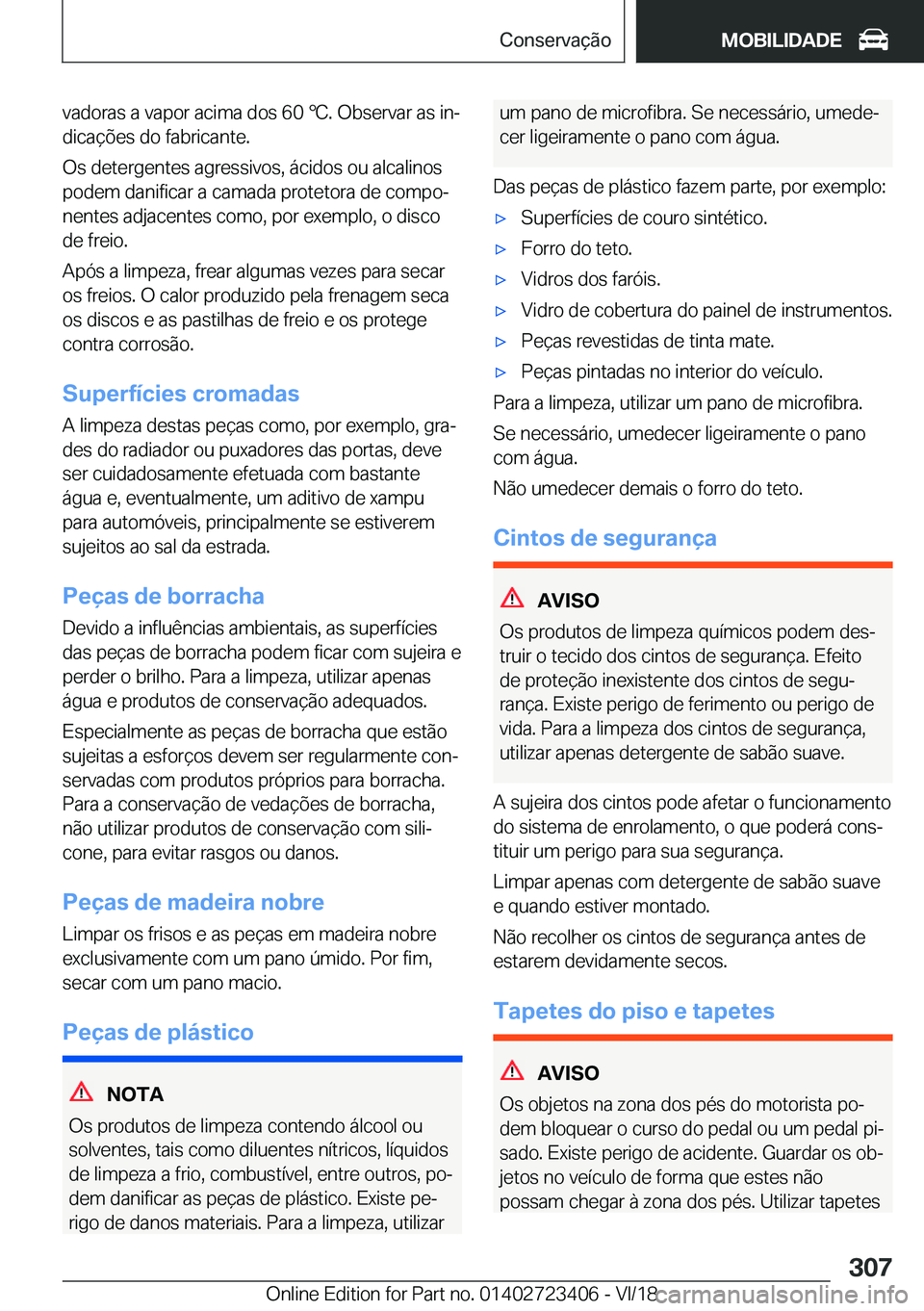 BMW 2 SERIES COUPE 2019  Manual do condutor (in Portuguese) �v�a�d�o�r�a�s��a��v�a�p�o�r��a�c�i�m�a��d�o�s��6�0�