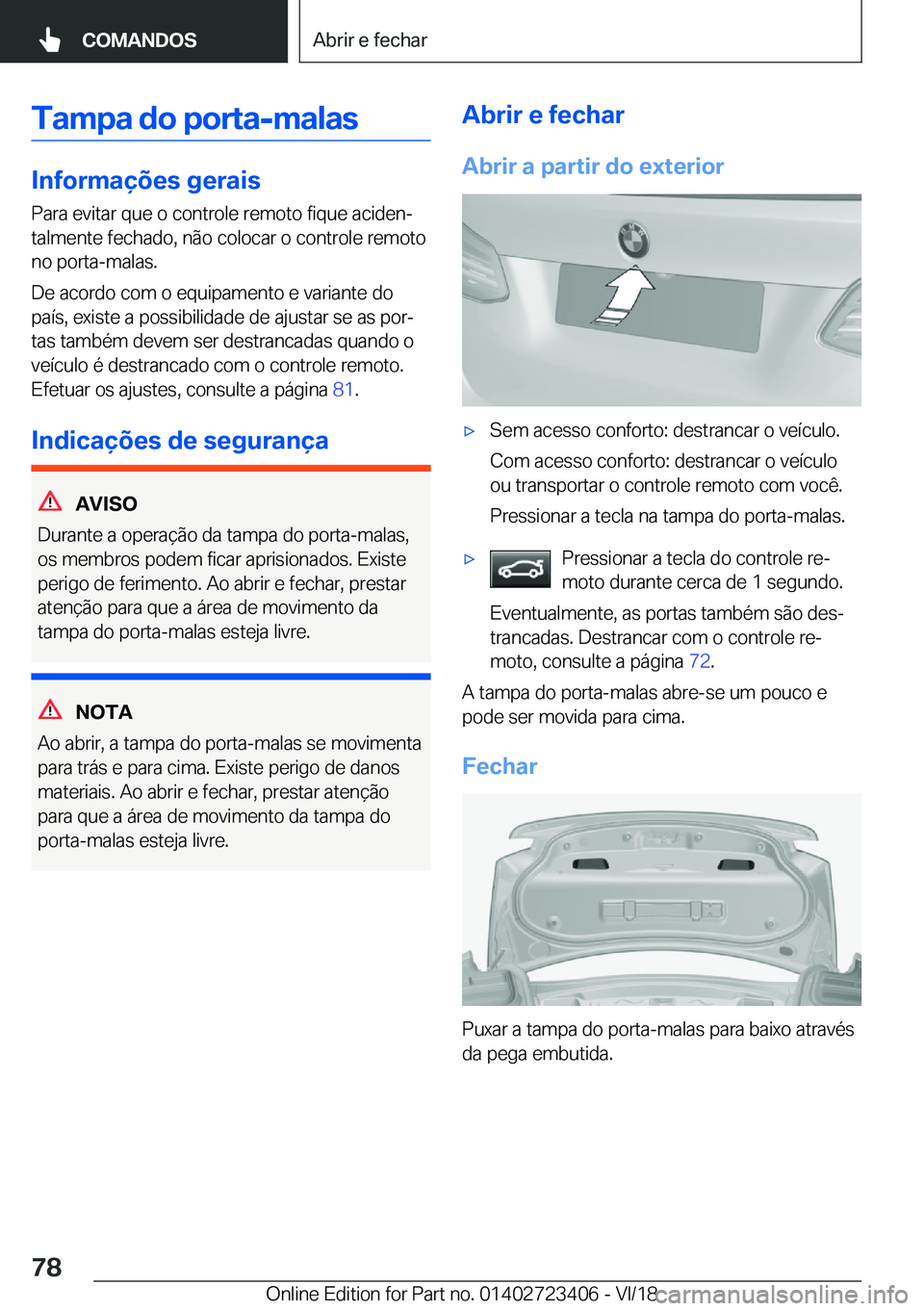 BMW 2 SERIES COUPE 2019  Manual do condutor (in Portuguese) �T�a�m�p�a��d�o��p�o�r�t�a�-�m�a�l�a�s
�I�n�f�o�r�m�a�