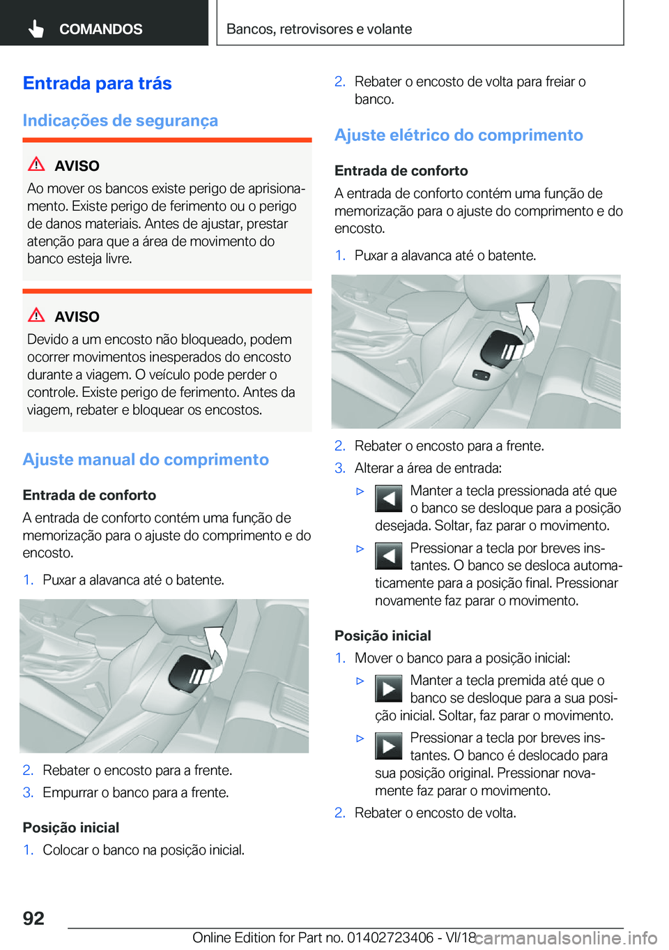 BMW 2 SERIES COUPE 2019  Manual do condutor (in Portuguese) �E�n�t�r�a�d�a��p�a�r�a��t�r�á�s�I�n�d�i�c�a�