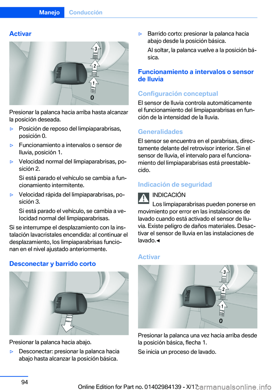 BMW 2 SERIES COUPE 2018  Manuales de Empleo (in Spanish) �A�c�t�i�v�a�r
�P�r�e�s�i�o�n�a�r� �l�a� �p�a�l�a�n�c�a� �h�a�c�i�a� �a�r�r�i�b�a� �h�a�s�t�a� �a�l�c�a�n�z�a�r�l�a� �p�o�s�i�c�i�