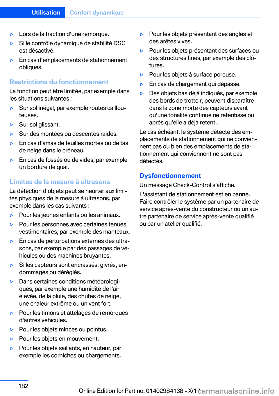 BMW 2 SERIES COUPE 2018  Notices Demploi (in French) 'y�L�o�r�s� �d�e� �l�a� �t�r�a�c�t�i�o�n� �d�'�u�n�e� �r�e�m�o�r�q�u�e�.'y�S�i� �l�e� �c�o�n�t�r�