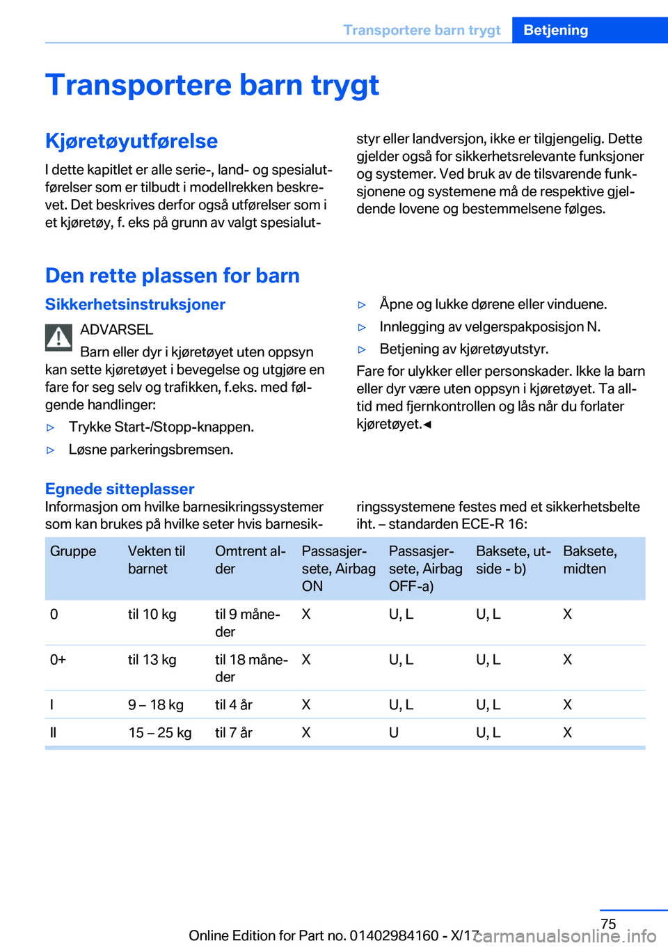 BMW 2 SERIES COUPE 2018  InstruksjonsbØker (in Norwegian) �T�r�a�n�s�p�o�r�t�e�r�e��b�a�r�n��t�r�y�g�t�K�j�