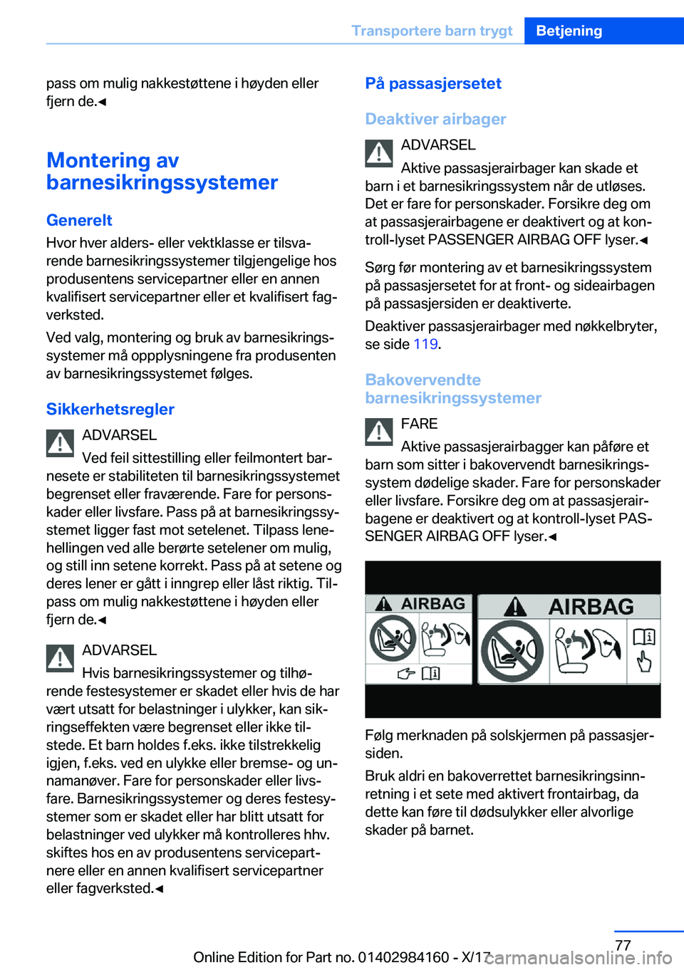 BMW 2 SERIES COUPE 2018  InstruksjonsbØker (in Norwegian) �p�a�s�s� �o�m� �m�u�l�i�g� �n�a�k�k�e�s�t�