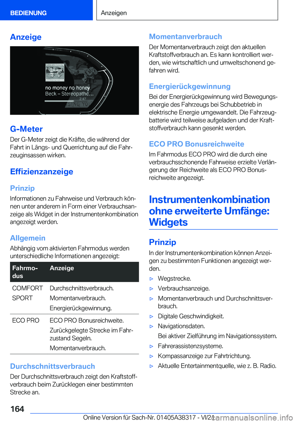 BMW 2 SERIES GRAN COUPE 2022  Betriebsanleitungen (in German) �A�n�z�e�i�g�e
�G�-�M�e�t�e�r�D�e�r��G�-�M�e�t�e�r��z�e�i�g�t��d�i�e��K�r�