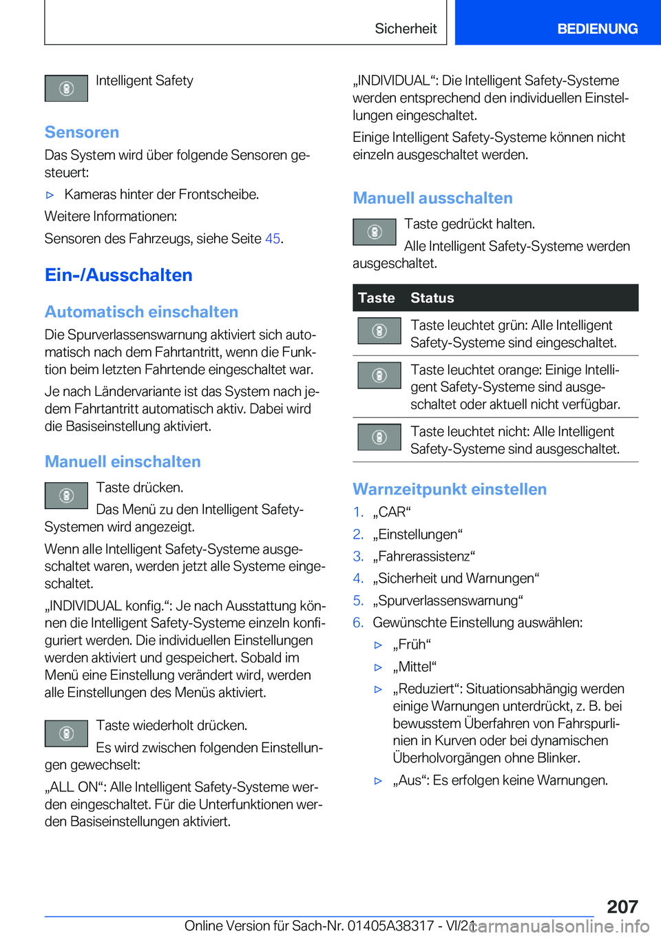 BMW 2 SERIES GRAN COUPE 2022  Betriebsanleitungen (in German) �I�n�t�e�l�l�i�g�e�n�t��S�a�f�e�t�y
�S�e�n�s�o�r�e�n
�D�a�s��S�y�s�t�e�m��w�i�r�d��