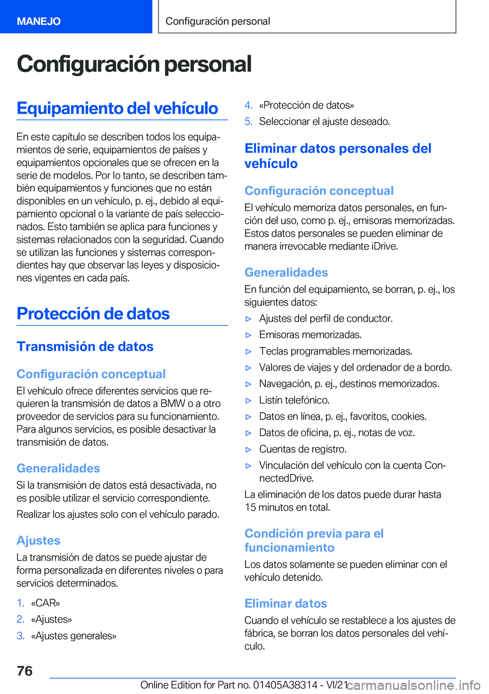 BMW 2 SERIES GRAN COUPE 2022  Manuales de Empleo (in Spanish) �C�o�n�f�i�g�u�r�a�c�i�