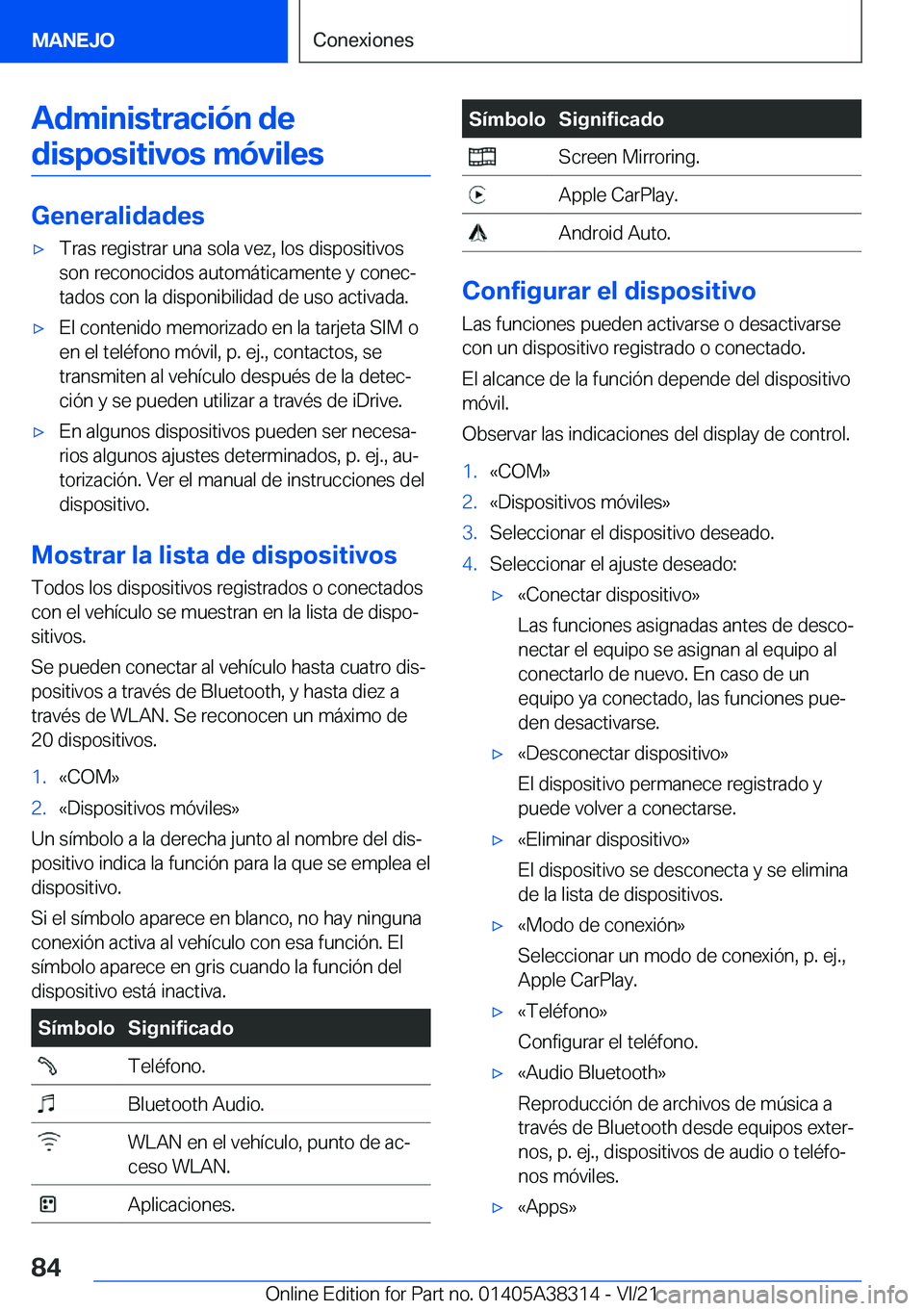 BMW 2 SERIES GRAN COUPE 2022  Manuales de Empleo (in Spanish) �A�d�m�i�n�i�s�t�r�a�c�i�