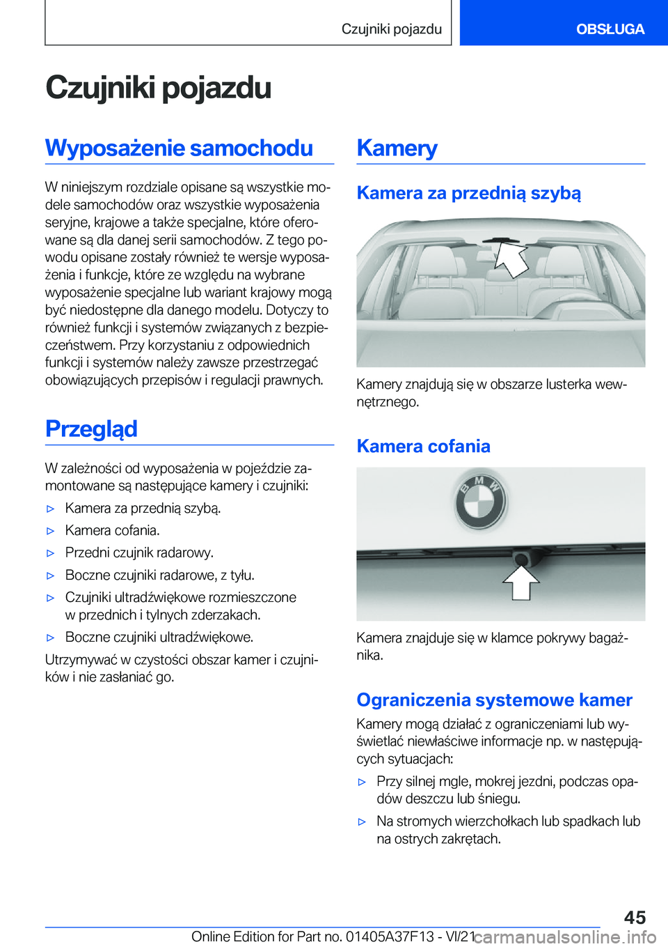 BMW 2 SERIES GRAN COUPE 2022  Instrukcja obsługi (in Polish) �C�z�u�j�n�i�k�i��p�o�j�a�z�d�u�W�y�p�o�s�a9�e�n�i�e��s�a�m�o�c�h�o�d�u
�W��n�i�n�i�e�j�s�z�y�m��r�o�z�d�z�i�a�l�e��o�p�i�s�a�n�e��s�