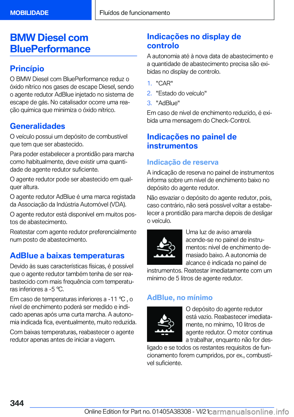 BMW 2 SERIES GRAN COUPE 2022  Manual do condutor (in Portuguese) �B�M�W��D�i�e�s�e�l��c�o�m�B�l�u�e�P�e�r�f�o�r�m�a�n�c�e
�P�r�i�n�c�