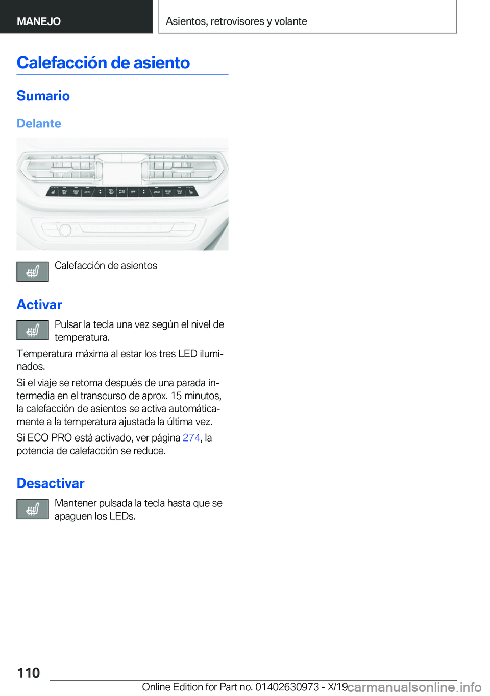BMW 2 SERIES GRAN COUPE 2020  Manuales de Empleo (in Spanish) �C�a�l�e�f�a�c�c�i�