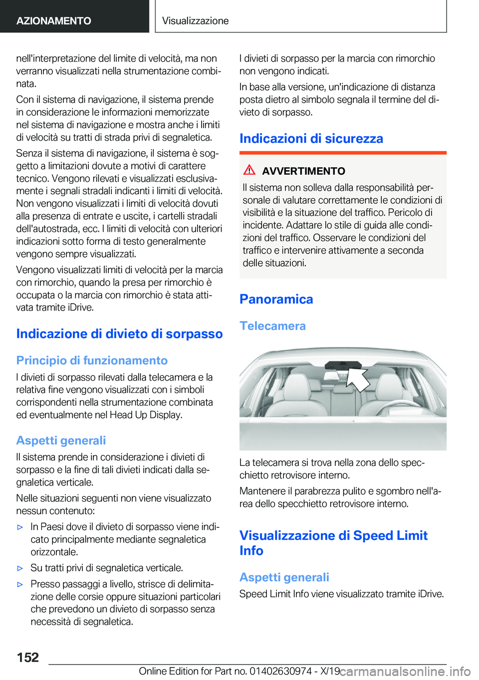 BMW 2 SERIES GRAN COUPE 2020  Libretti Di Uso E manutenzione (in Italian) �n�e�l�l�'�i�n�t�e�r�p�r�e�t�a�z�i�o�n�e��d�e�l��l�i�m�i�t�e��d�i��v�e�l�o�c�i�t�