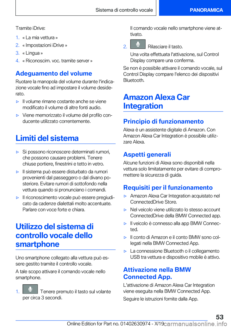 BMW 2 SERIES GRAN COUPE 2020  Libretti Di Uso E manutenzione (in Italian) �T�r�a�m�i�t�e��i�D�r�i�v�e�:�1�.�«��L�a��m�i�a��v�e�t�t�u�r�a��{�2�.�«��I�m�p�o�s�t�a�z�i�o�n�i��i�D�r�i�v�e��{�3�.�«��L�i�n�g�u�a��{�4�.�«��R�i�c�o�n�o�s�c�i�m�.��v�o�c�.��t�r�a�m�i