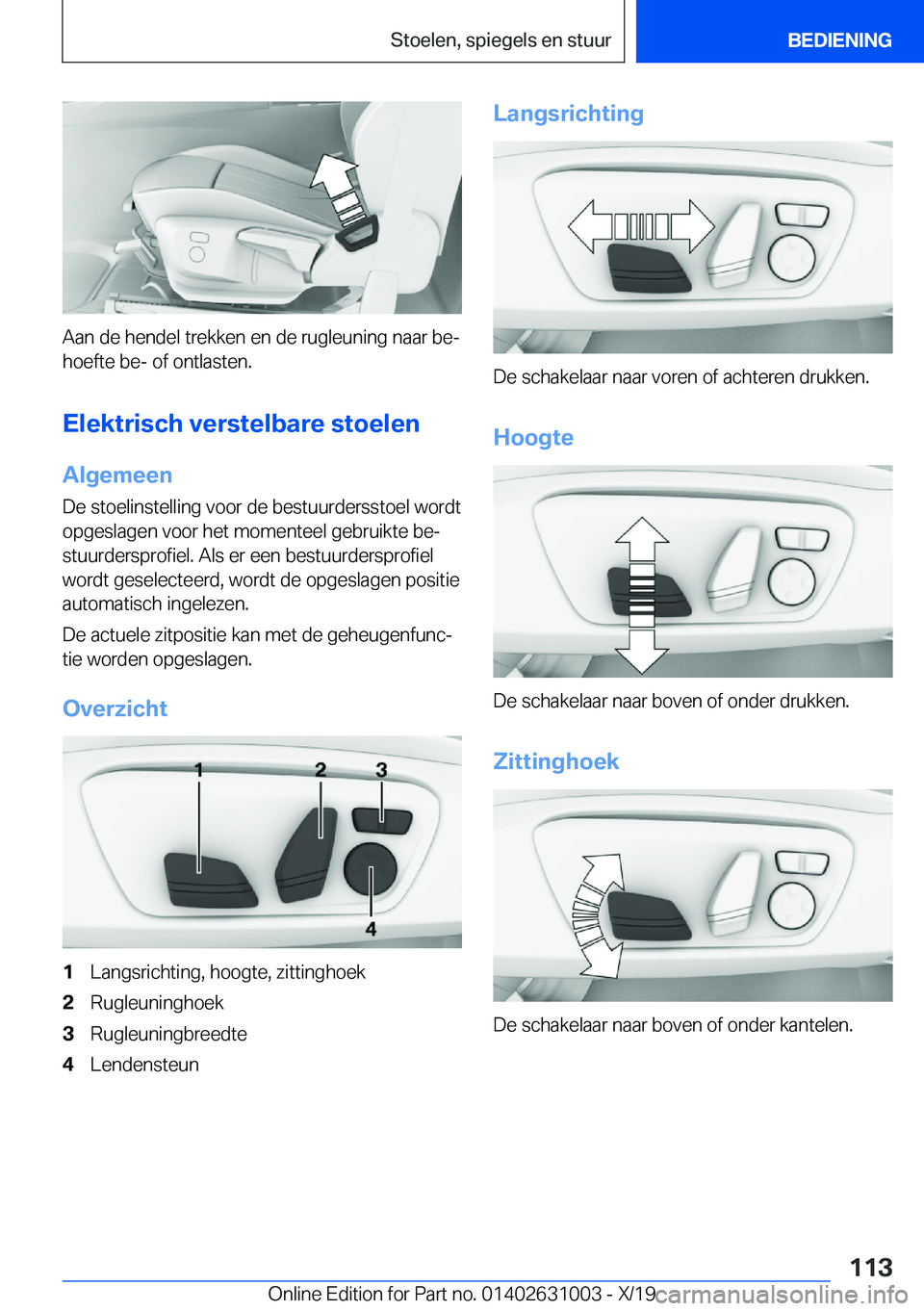 BMW 2 SERIES GRAN COUPE 2020  Instructieboekjes (in Dutch) �A�a�n��d�e��h�e�n�d�e�l��t�r�e�k�k�e�n��e�n��d�e��r�u�g�l�e�u�n�i�n�g��n�a�a�r��b�ej
�h�o�e�f�t�e��b�e�-��o�f��o�n�t�l�a�s�t�e�n�.
�E�l�e�k�t�r�i�s�c�h��v�e�r�s�t�e�l�b�a�r�e��s�t�o�e�l