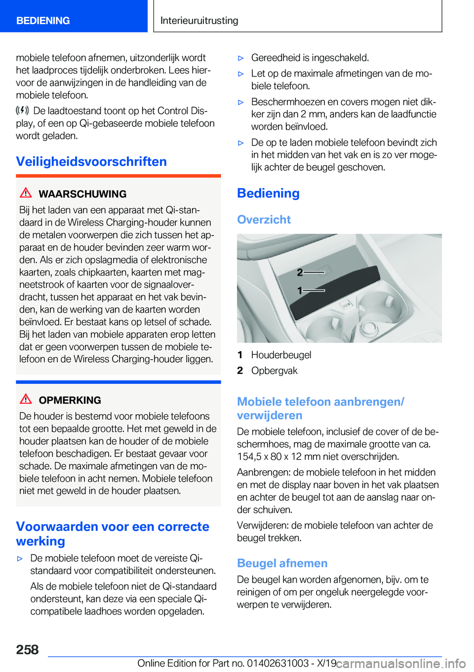 BMW 2 SERIES GRAN COUPE 2020  Instructieboekjes (in Dutch) �m�o�b�i�e�l�e��t�e�l�e�f�o�o�n��a�f�n�e�m�e�n�,��u�i�t�z�o�n�d�e�r�l�i�j�k��w�o�r�d�t
�h�e�t��l�a�a�d�p�r�o�c�e�s��t�i�j�d�e�l�i�j�k��o�n�d�e�r�b�r�o�k�e�n�.��L�e�e�s��h�i�e�rj
�v�o�o�r��d