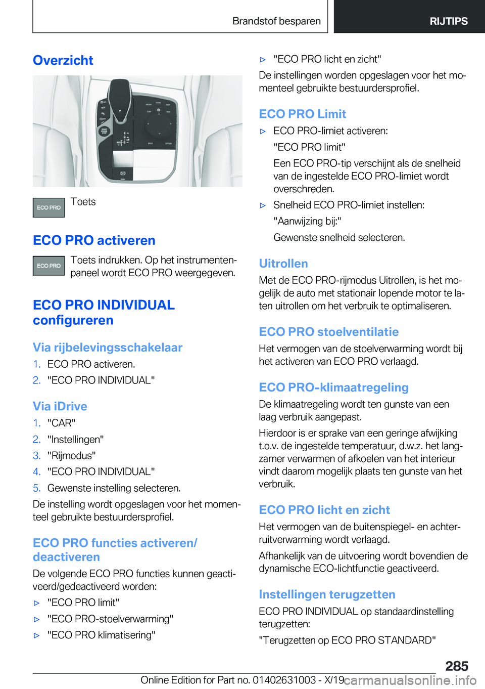 BMW 2 SERIES GRAN COUPE 2020  Instructieboekjes (in Dutch) �O�v�e�r�z�i�c�h�t
�T�o�e�t�s
�E�C�O��P�R�O��a�c�t�i�v�e�r�e�n �T�o�e�t�s��i�n�d�r�u�k�k�e�n�.��O�p��h�e�t��i�n�s�t�r�u�m�e�n�t�e�nj
�p�a�n�e�e�l��w�o�r�d�t��E�C�O��P�R�O��w�e�e�r�g�e�g�e�v