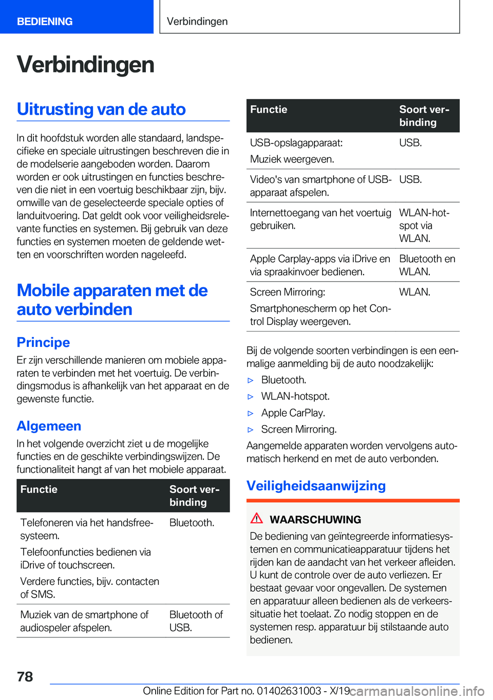 BMW 2 SERIES GRAN COUPE 2020  Instructieboekjes (in Dutch) �V�e�r�b�i�n�d�i�n�g�e�n�U�i�t�r�u�s�t�i�n�g��v�a�n��d�e��a�u�t�o
�I�n��d�i�t��h�o�o�f�d�s�t�u�k��w�o�r�d�e�n��a�l�l�e��s�t�a�n�d�a�a�r�d�,��l�a�n�d�s�p�ej�c�i�f�i�e�k�e��e�n��s�p�e�c�i�a�