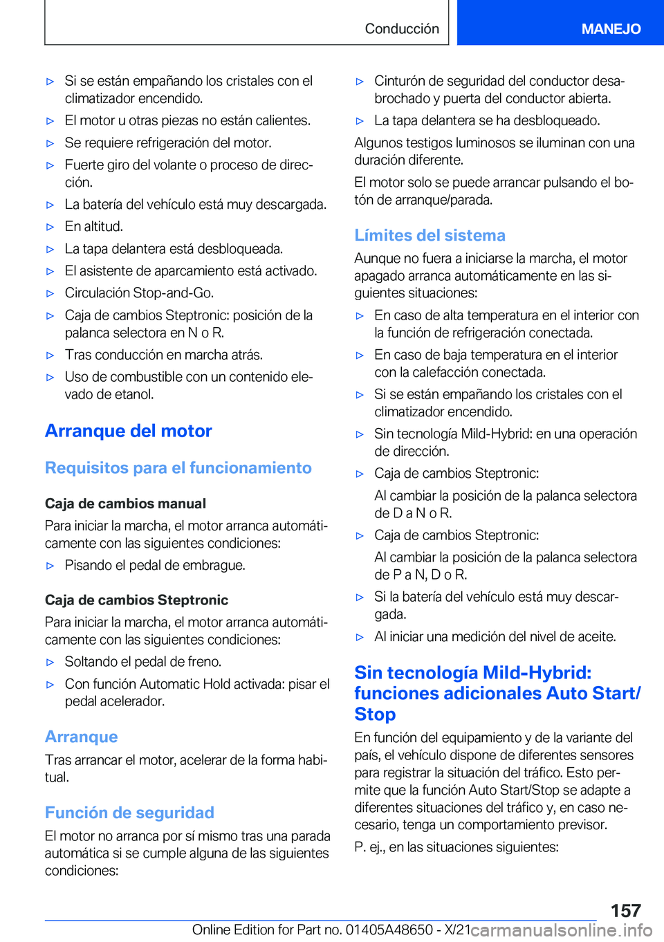 BMW 3 SERIES 2022  Manuales de Empleo (in Spanish) x�S�i��s�e��e�s�t�