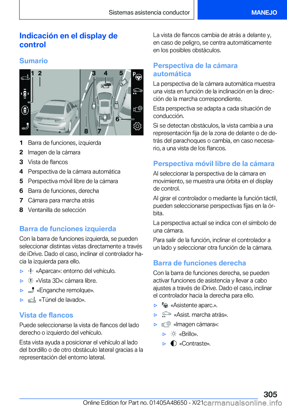 BMW 3 SERIES 2022  Manuales de Empleo (in Spanish) �I�n�d�i�c�a�c�i�