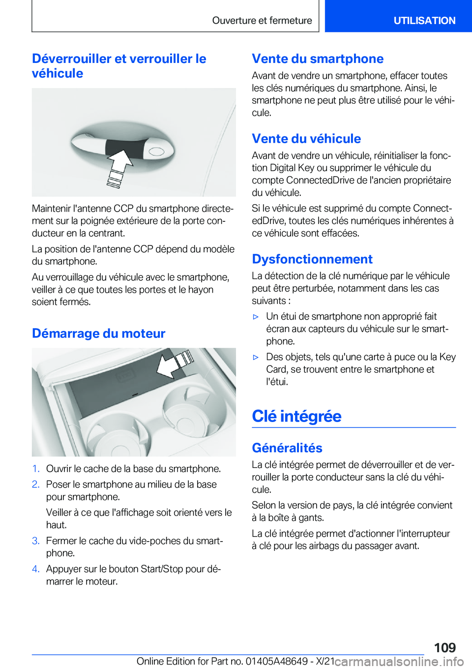 BMW 3 SERIES 2022  Notices Demploi (in French) �D�é�v�e�r�r�o�u�i�l�l�e�r��e�t��v�e�r�r�o�u�i�l�l�e�r��l�e
�v�é�h�i�c�u�l�e
�M�a�i�n�t�e�n�i�r��l�'�a�n�t�e�n�n�e��C�C�P��d�u��s�m�a�r�t�p�h�o�n�e��d�i�r�e�c�t�ej
�m�e�n�t��s�u�r��l�
