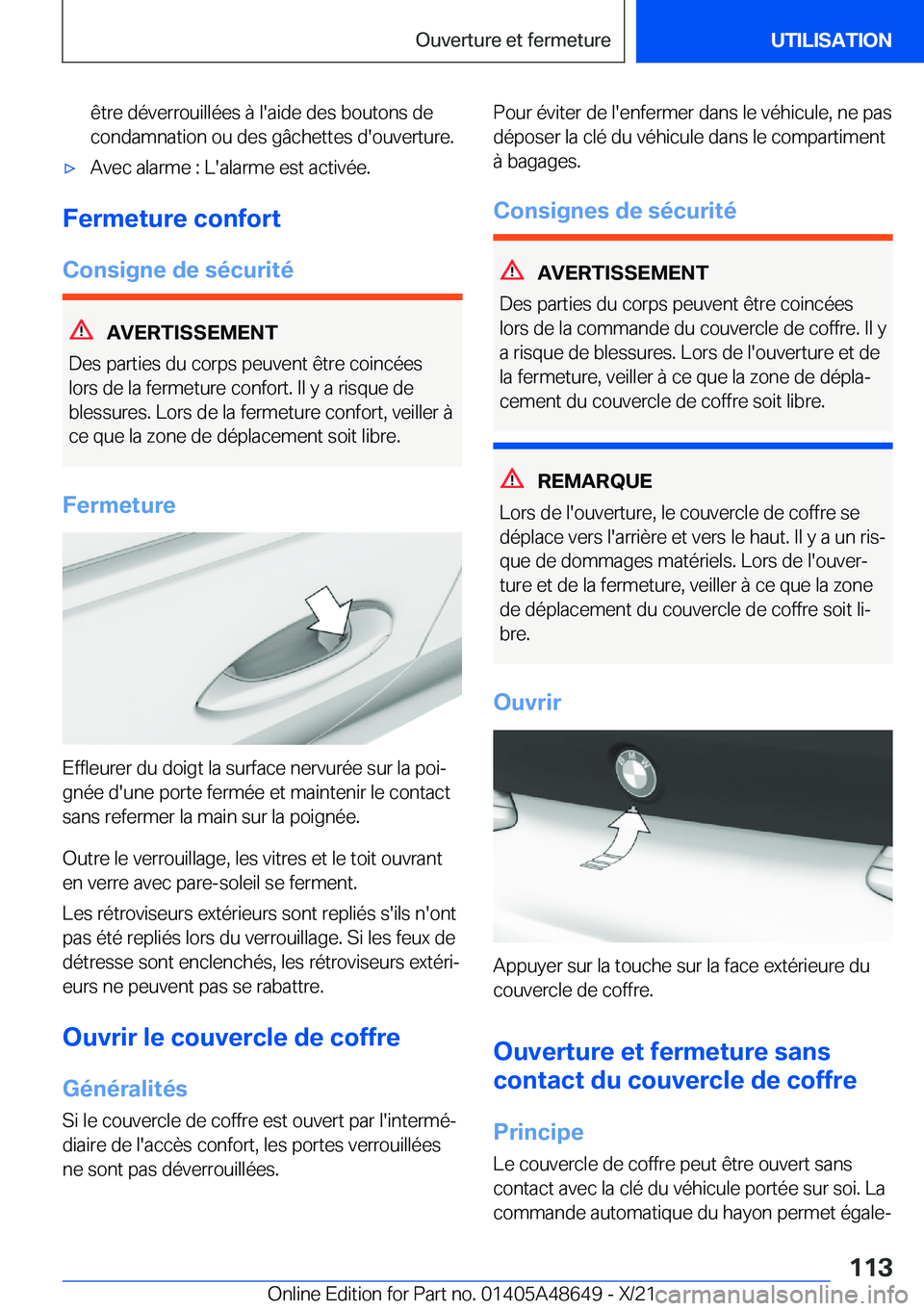 BMW 3 SERIES 2022  Notices Demploi (in French) �ê�t�r�e��d�é�v�e�r�r�o�u�i�l�l�é�e�s��
