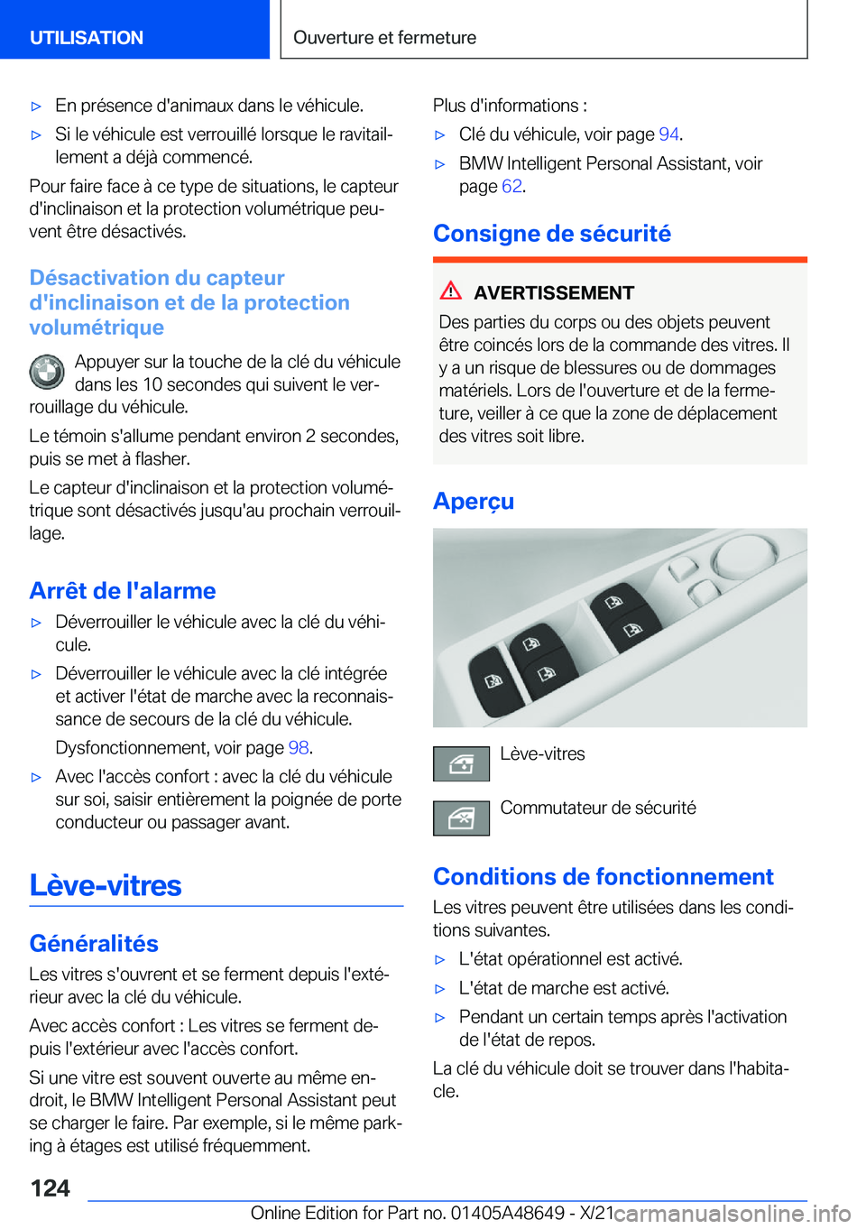 BMW 3 SERIES 2022  Notices Demploi (in French) 'x�E�n��p�r�é�s�e�n�c�e��d�'�a�n�i�m�a�u�x��d�a�n�s��l�e��v�é�h�i�c�u�l�e�.'x�S�i��l�e��v�é�h�i�c�u�l�e��e�s�t��v�e�r�r�o�u�i�l�l�é��l�o�r�s�q�u�e��l�e��r�a�v�i�t�a�i�lj
�