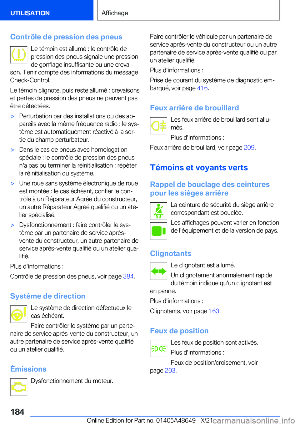 BMW 3 SERIES 2022  Notices Demploi (in French) �C�o�n�t�r�