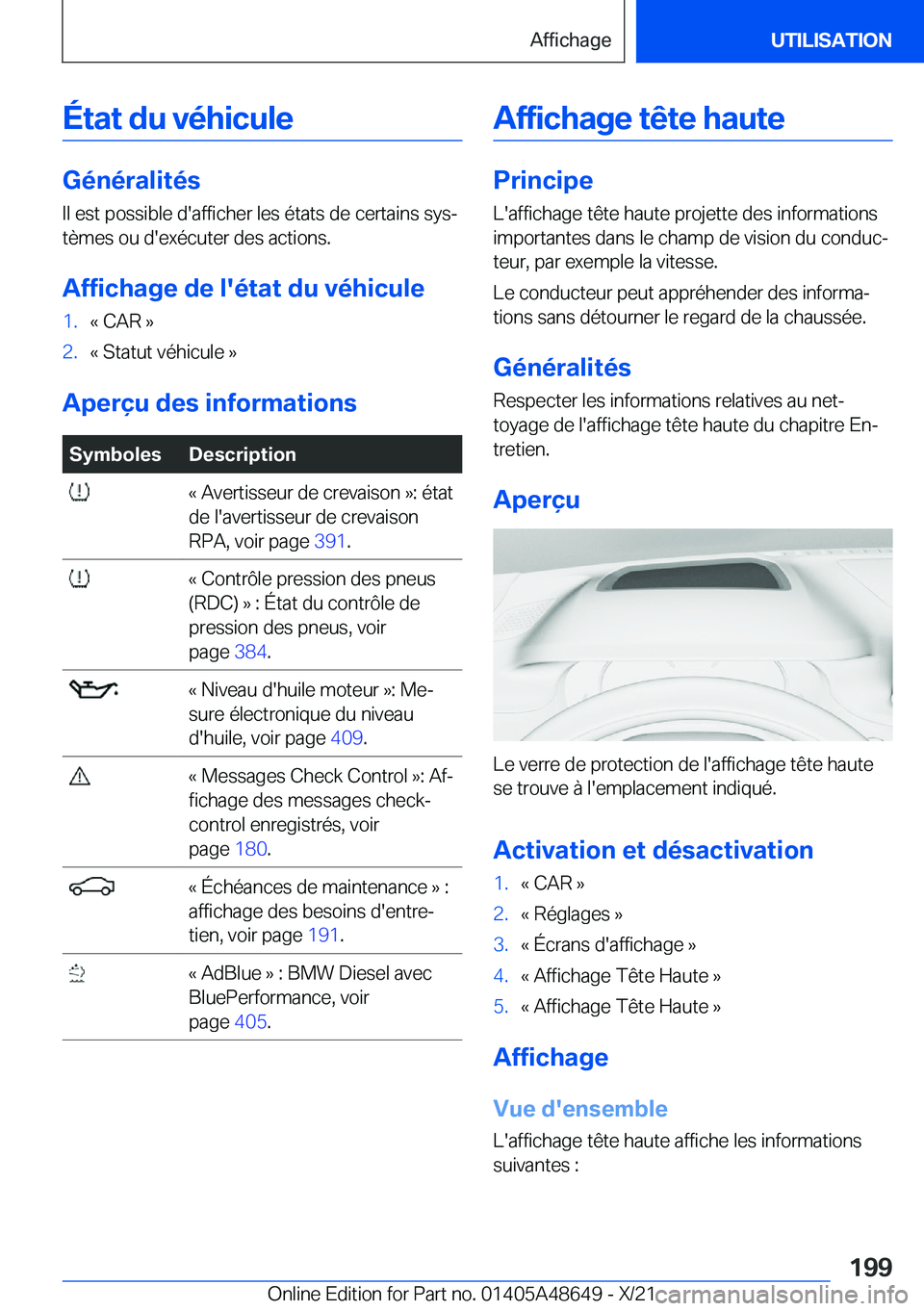 BMW 3 SERIES 2022  Notices Demploi (in French) �