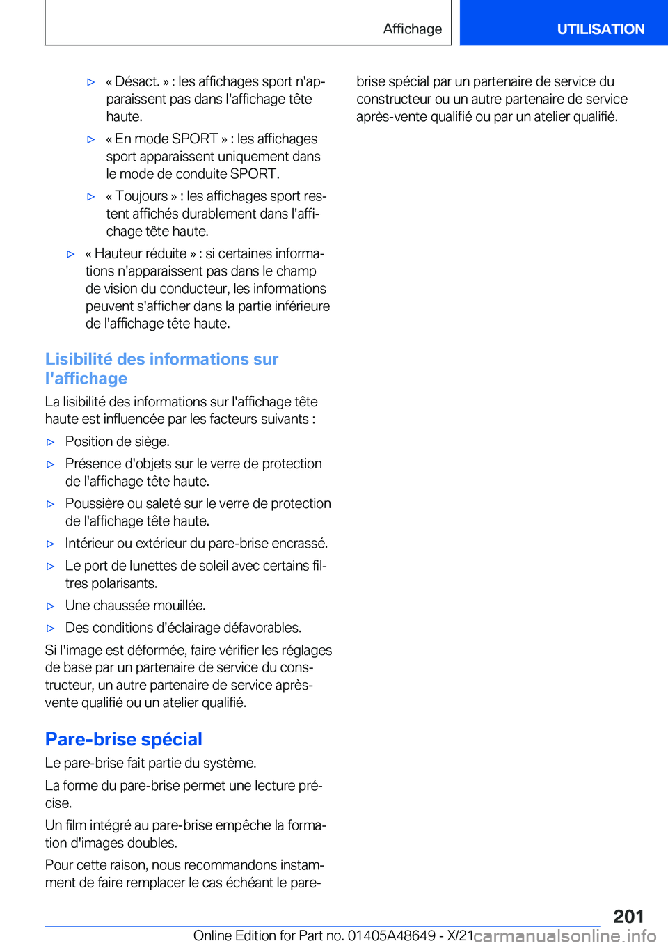 BMW 3 SERIES 2022  Notices Demploi (in French) 'x�k��D�é�s�a�c�t�.��{��:��l�e�s��a�f�f�i�c�h�a�g�e�s��s�p�o�r�t��n�'�a�pj
�p�a�r�a�i�s�s�e�n�t��p�a�s��d�a�n�s��l�'�a�f�f�i�c�h�a�g�e��t�ê�t�e
�h�a�u�t�e�.'x�k��E�n��m