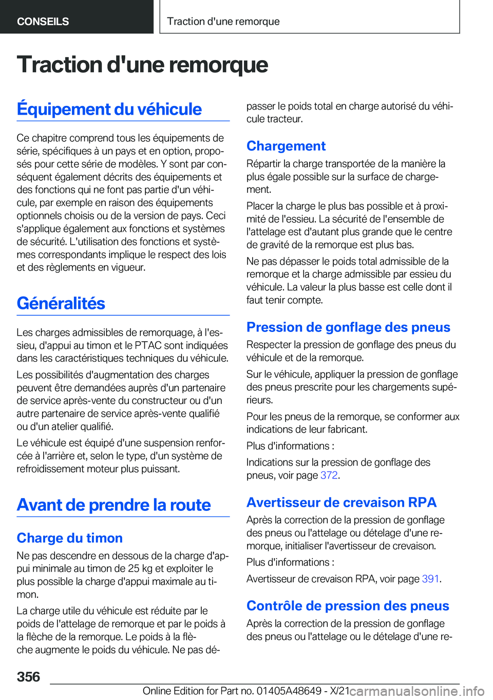 BMW 3 SERIES 2022  Notices Demploi (in French) �T�r�a�c�t�i�o�n��d�'�u�n�e��r�e�m�o�r�q�u�e�
