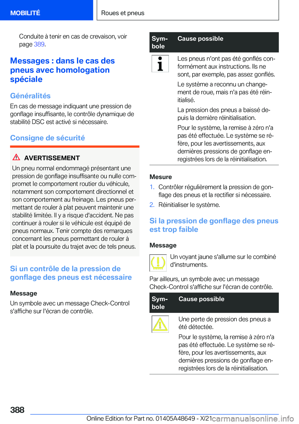 BMW 3 SERIES 2022  Notices Demploi (in French) �C�o�n�d�u�i�t�e��