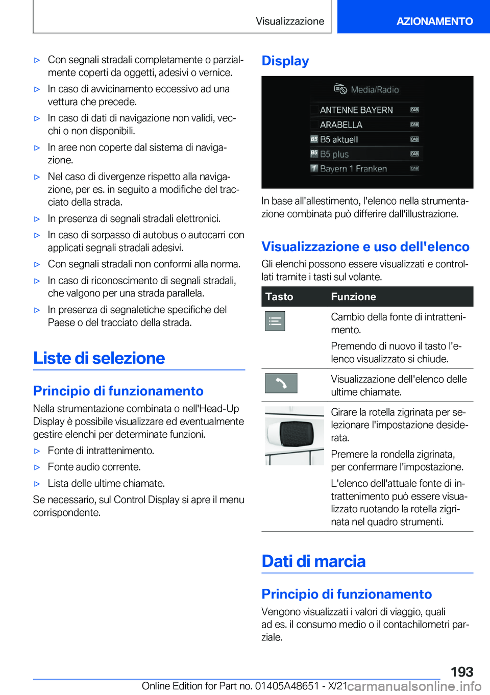 BMW 3 SERIES 2022  Libretti Di Uso E manutenzione (in Italian) 'x�C�o�n��s�e�g�n�a�l�i��s�t�r�a�d�a�l�i��c�o�m�p�l�e�t�a�m�e�n�t�e��o��p�a�r�z�i�a�lª
�m�e�n�t�e��c�o�p�e�r�t�i��d�a��o�g�g�e�t�t�i�,��a�d�e�s�i�v�i��o��v�e�r�n�i�c�e�.'x�I�n��c